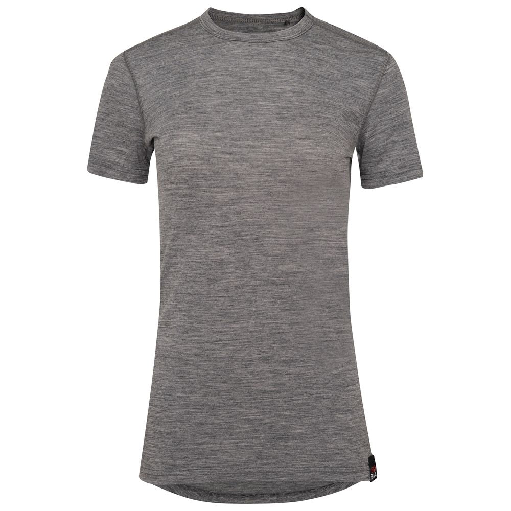 Isobaa | Womens Merino 150 Short Sleeve Crew (Charcoal) | Gear up for performance and comfort with Isobaa's technical Merino short-sleeved top.
