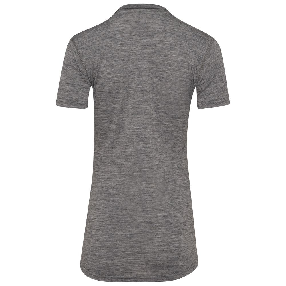 Isobaa | Womens Merino 150 Short Sleeve Crew (Charcoal) | Gear up for performance and comfort with Isobaa's technical Merino short-sleeved top.