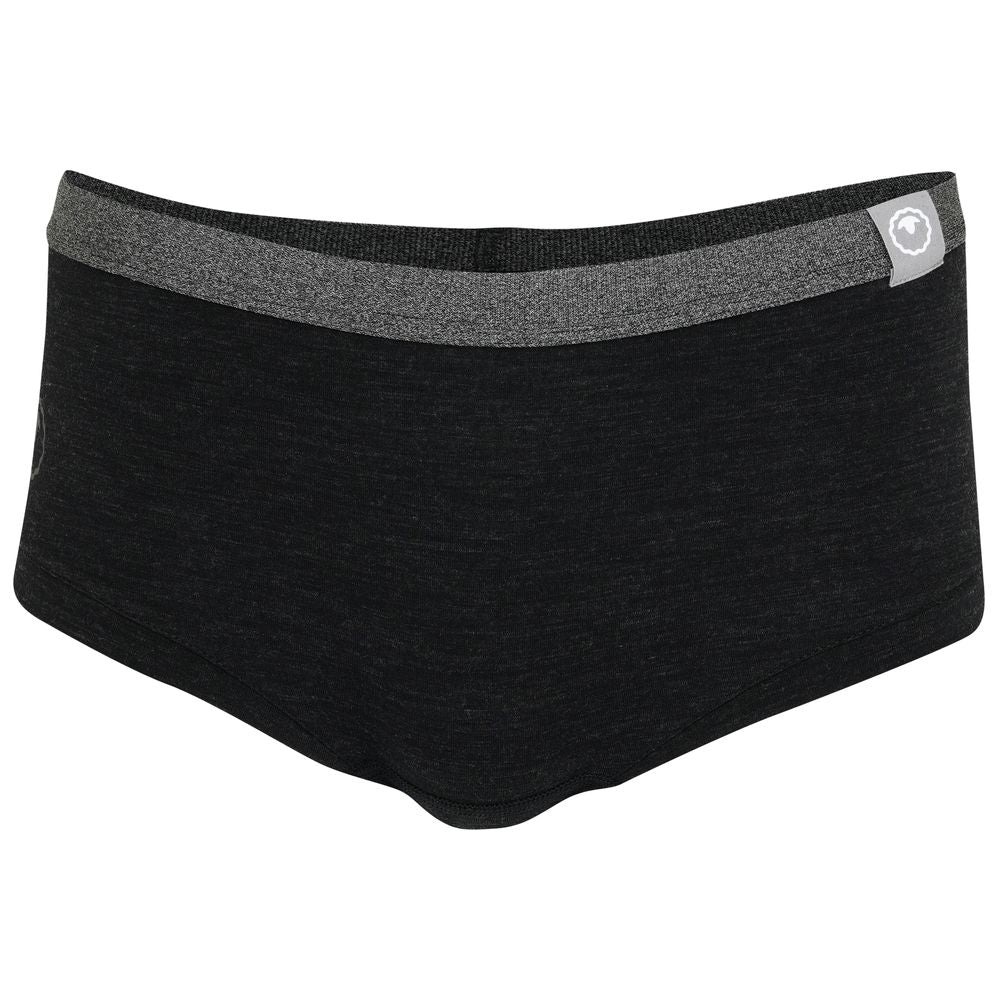 Isobaa | Womens Merino Blend 160 Hipster Knickers (Black Melange) | Discover everyday comfort with Isobaa's Merino blend hipster knickers.