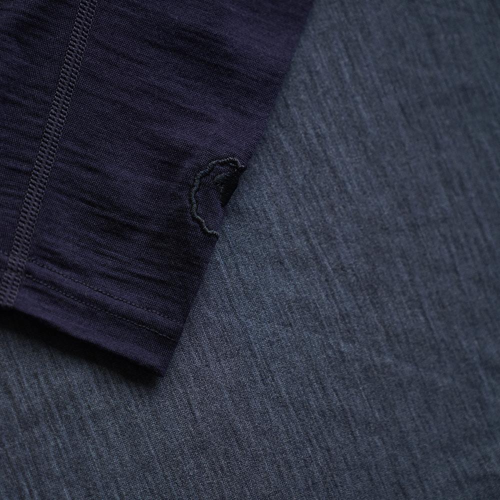Isobaa | Womens Merino 180 Baseball Crew (Denim/Navy) | Experience the power of Merino wool with this ultimate outdoor base layer.