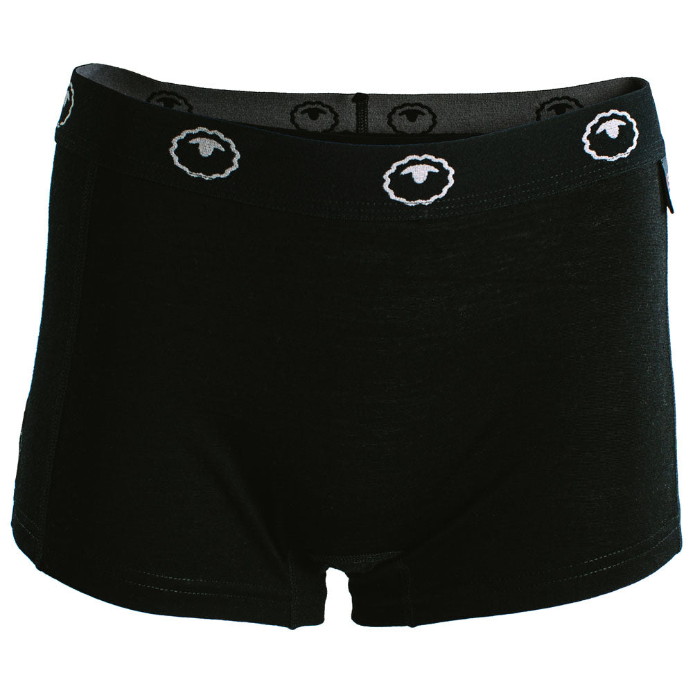 Isobaa | Womens Merino 180 Hipster Shorts (Black) | Conquer any activity in comfort with Isobaa's superfine Merino hipster shorts.