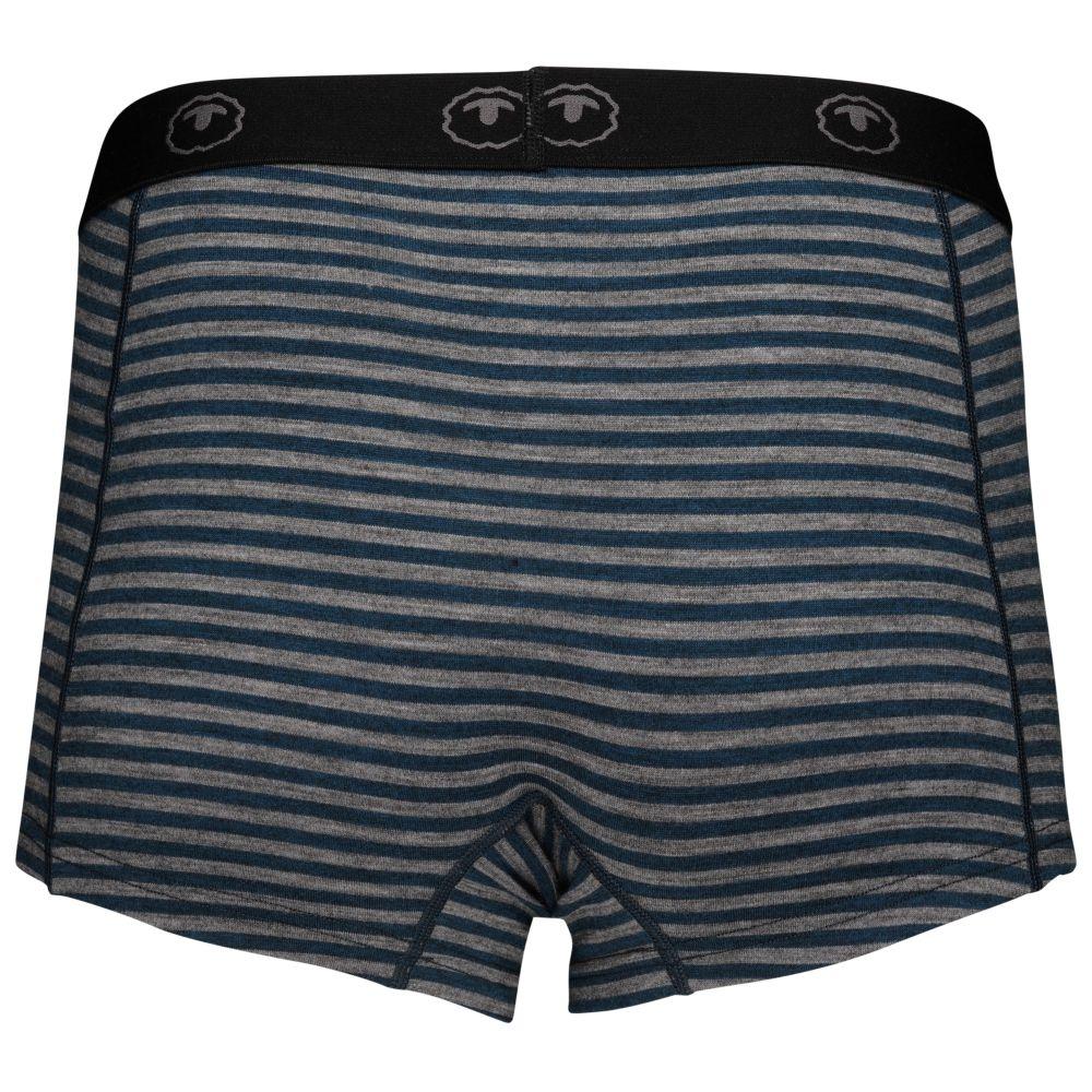 Isobaa | Womens Merino 180 Hipster Shorts (Mini Stripe Petrol/Charcoal) | Conquer any activity in comfort with Isobaa's superfine Merino hipster shorts.