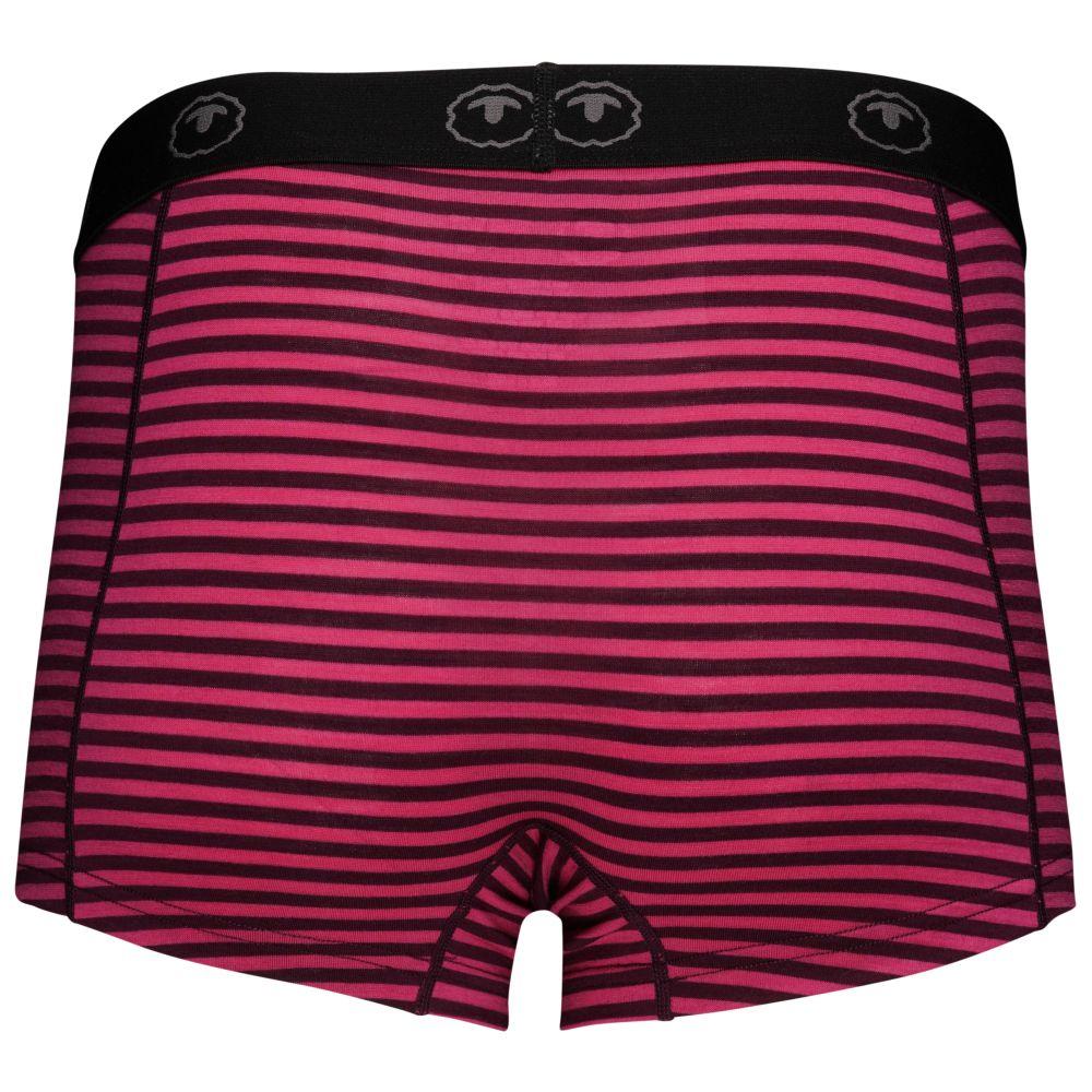 Isobaa | Womens Merino 180 Hipster Shorts (Mini Stripe Wine/Fuchsia) | Conquer any activity in comfort with Isobaa's superfine Merino hipster shorts.