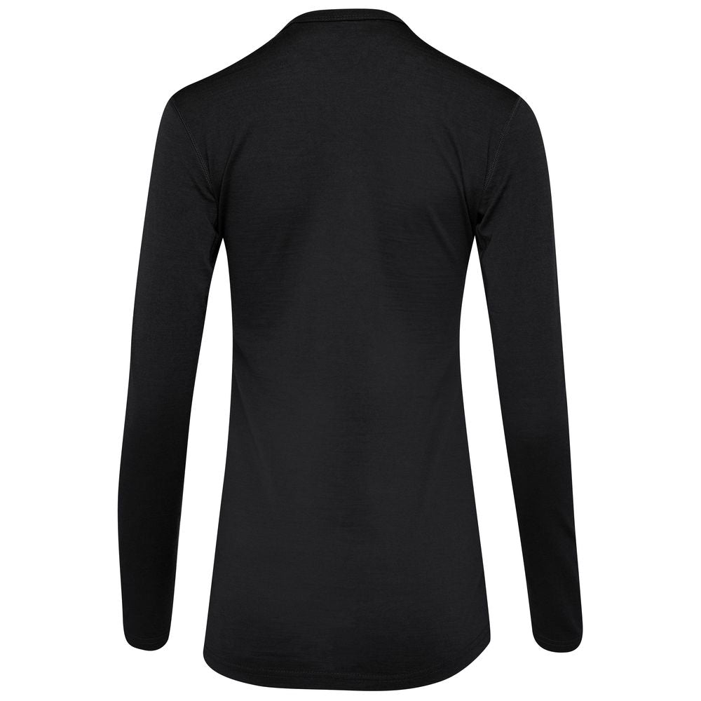 Isobaa | Womens Merino 180 Long Sleeve Crew (Black) | Get outdoors with the ultimate Merino wool long-sleeve top.