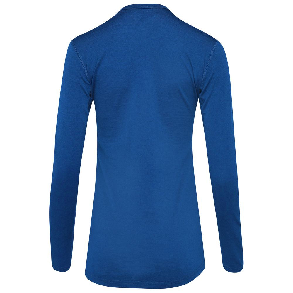 Isobaa | Womens Merino 180 Long Sleeve Crew (Blue) | Get outdoors with the ultimate Merino wool long-sleeve top.