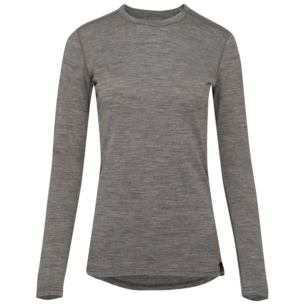 Isobaa | Womens Merino 180 Long Sleeve Crew (Charcoal) | Get outdoors with the ultimate Merino wool long-sleeve top.