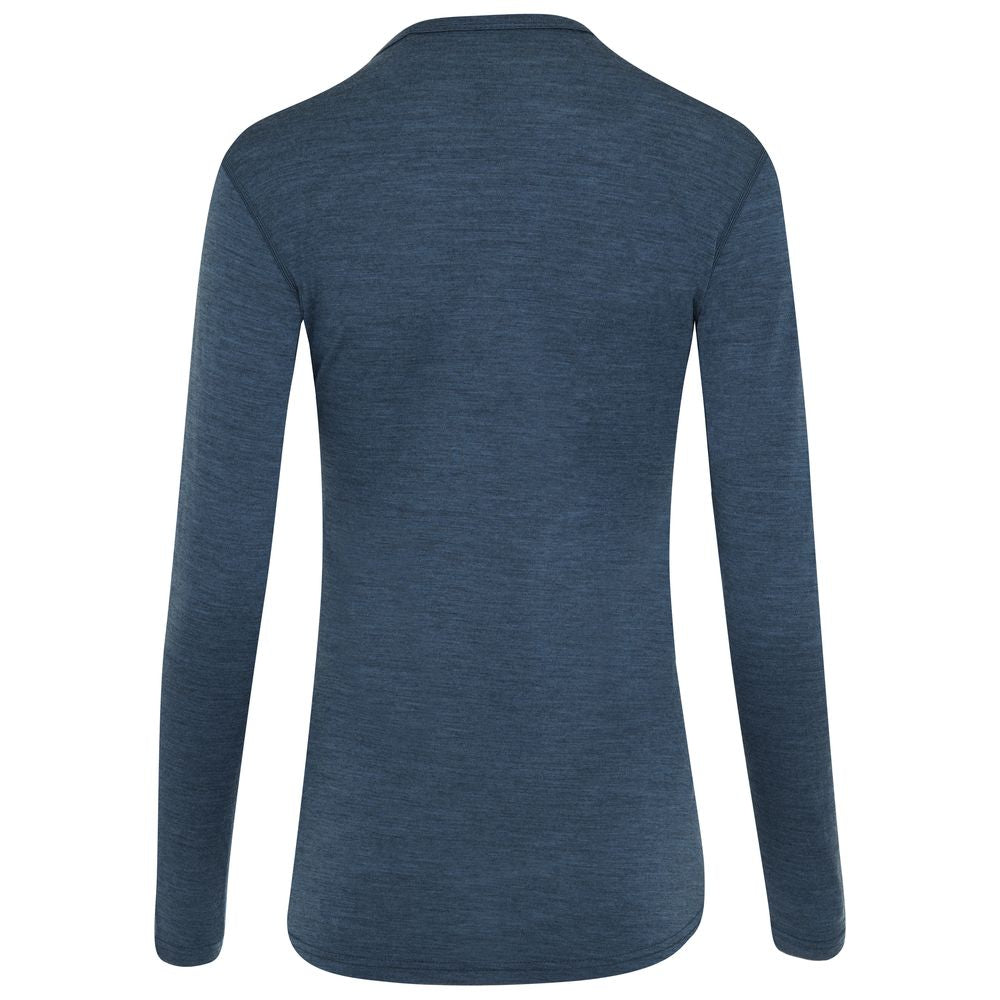 Isobaa | Womens Merino 180 Long Sleeve Crew (Denim) | Get outdoors with the ultimate Merino wool long-sleeve top.