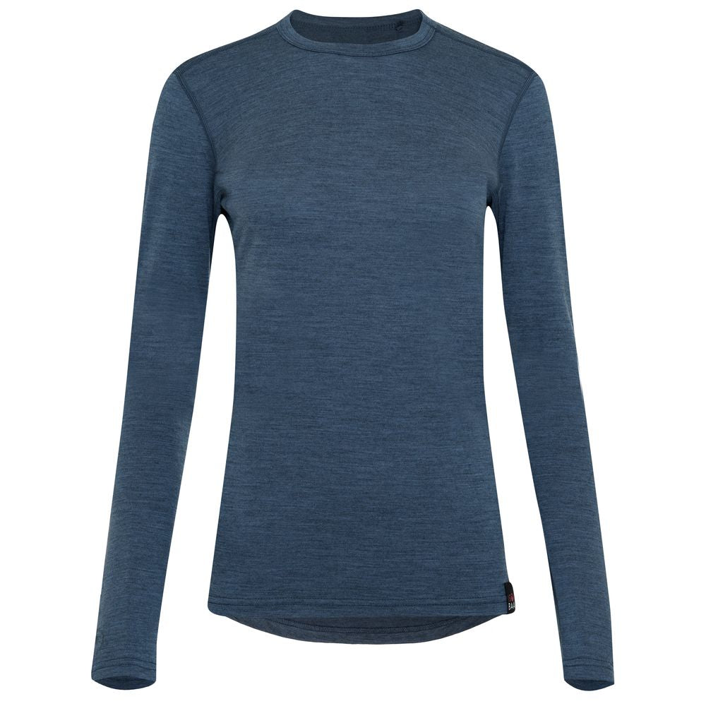 Isobaa | Womens Merino 180 Long Sleeve Crew (Denim) | Get outdoors with the ultimate Merino wool long-sleeve top.