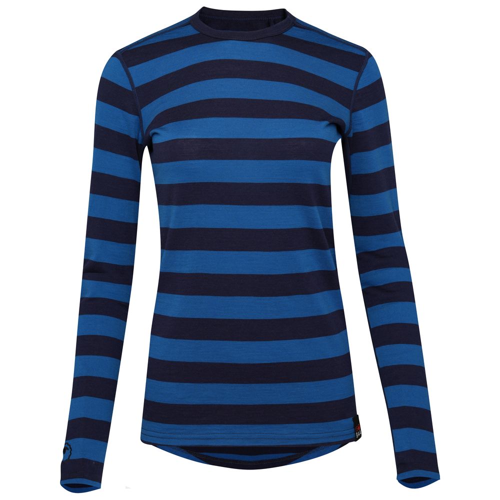 Isobaa | Womens Merino 180 Long Sleeve Crew (Navy/Blue) | Get outdoors with the ultimate Merino wool long-sleeve top.