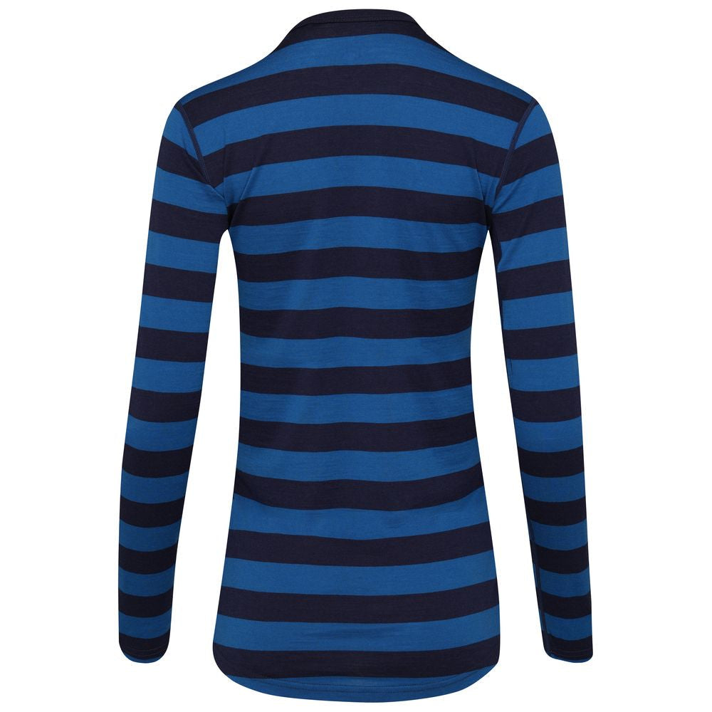 Isobaa | Womens Merino 180 Long Sleeve Crew (Navy/Blue) | Get outdoors with the ultimate Merino wool long-sleeve top.
