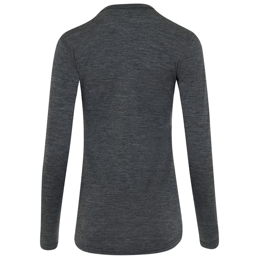 Isobaa | Womens Merino 180 Long Sleeve Crew (Smoke) | Get outdoors with the ultimate Merino wool long-sleeve top.