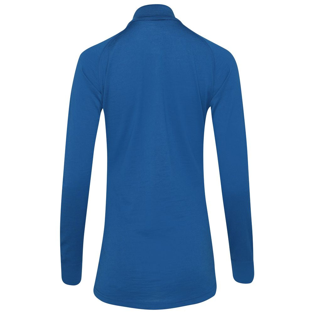 Isobaa | Womens Merino 200 Long Sleeve Zip Neck (Blue) | Experience the best of 200gm Merino wool with this ultimate half-zip top – your go-to for challenging hikes, chilly bike commutes, post-workout layering, and unpredictable weather.