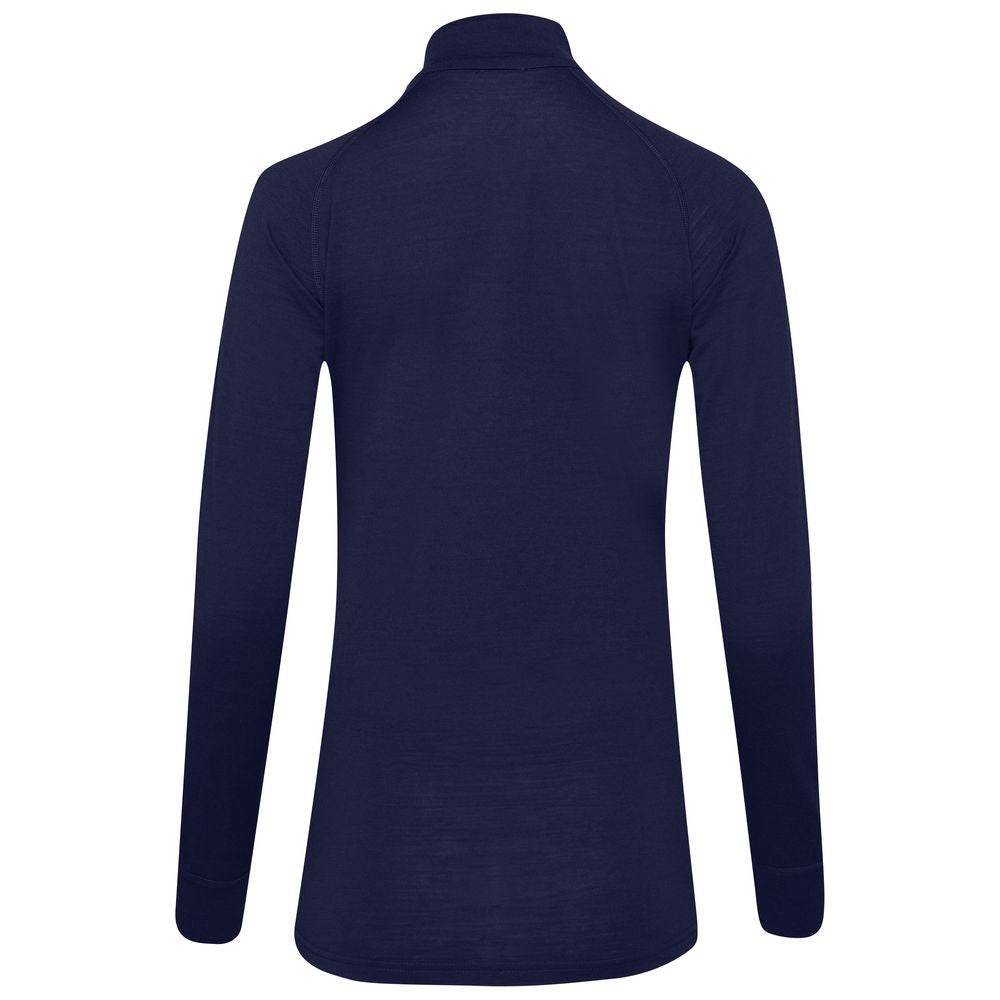 Isobaa | Womens Merino 200 Long Sleeve Zip Neck (Navy) | Experience the best of 200gm Merino wool with this ultimate half-zip top – your go-to for challenging hikes, chilly bike commutes, post-workout layering, and unpredictable weather.