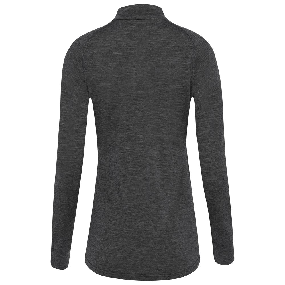 Isobaa | Womens Merino 200 Long Sleeve Zip Neck (Smoke) | Experience the best of 200gm Merino wool with this ultimate half-zip top – your go-to for challenging hikes, chilly bike commutes, post-workout layering, and unpredictable weather.