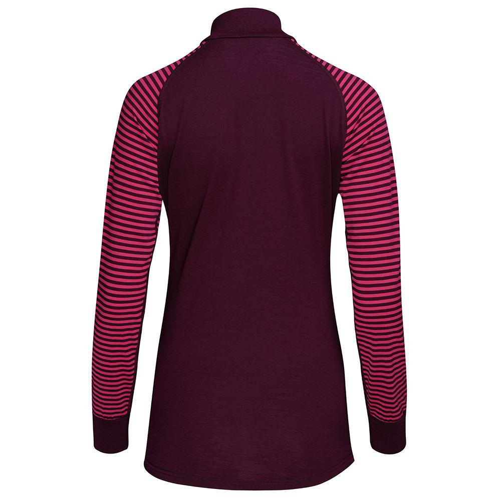 Isobaa | Womens Merino 200 Long Sleeve Zip Neck (Wine/Fuchsia) | Experience the best of 200gm Merino wool with this ultimate half-zip top – your go-to for challenging hikes, chilly bike commutes, post-workout layering, and unpredictable weather.