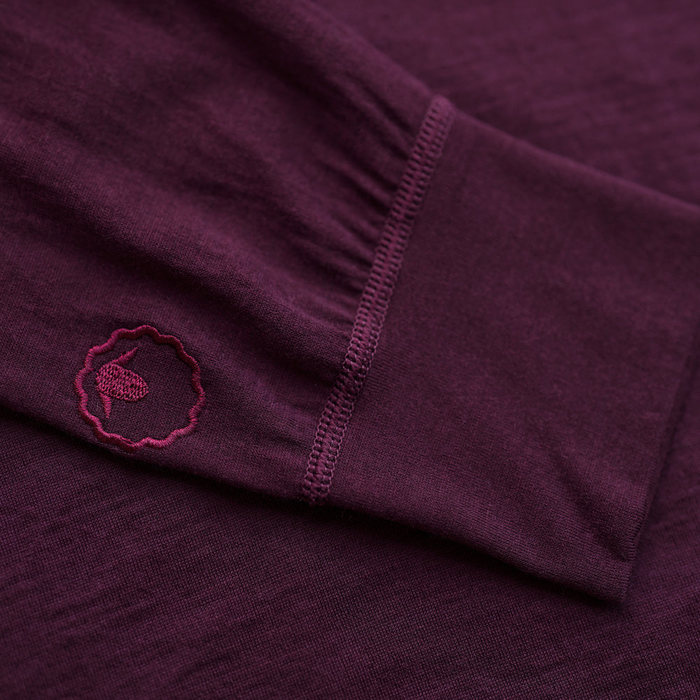 Isobaa | Womens Merino 200 Long Sleeve Zip Neck (Wine) | Experience the best of 200gm Merino wool with this ultimate half-zip top – your go-to for challenging hikes, chilly bike commutes, post-workout layering, and unpredictable weather.