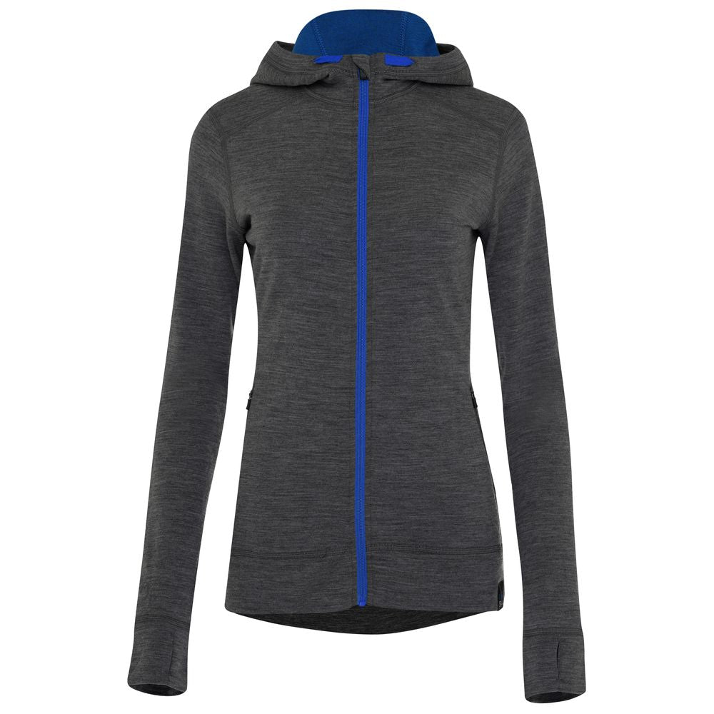 Isobaa | Womens Merino 260 Casual Hoodie (Smoke) | The best in warmth and versatility: Isobaa 260gm midweight Merino wool hoodie.