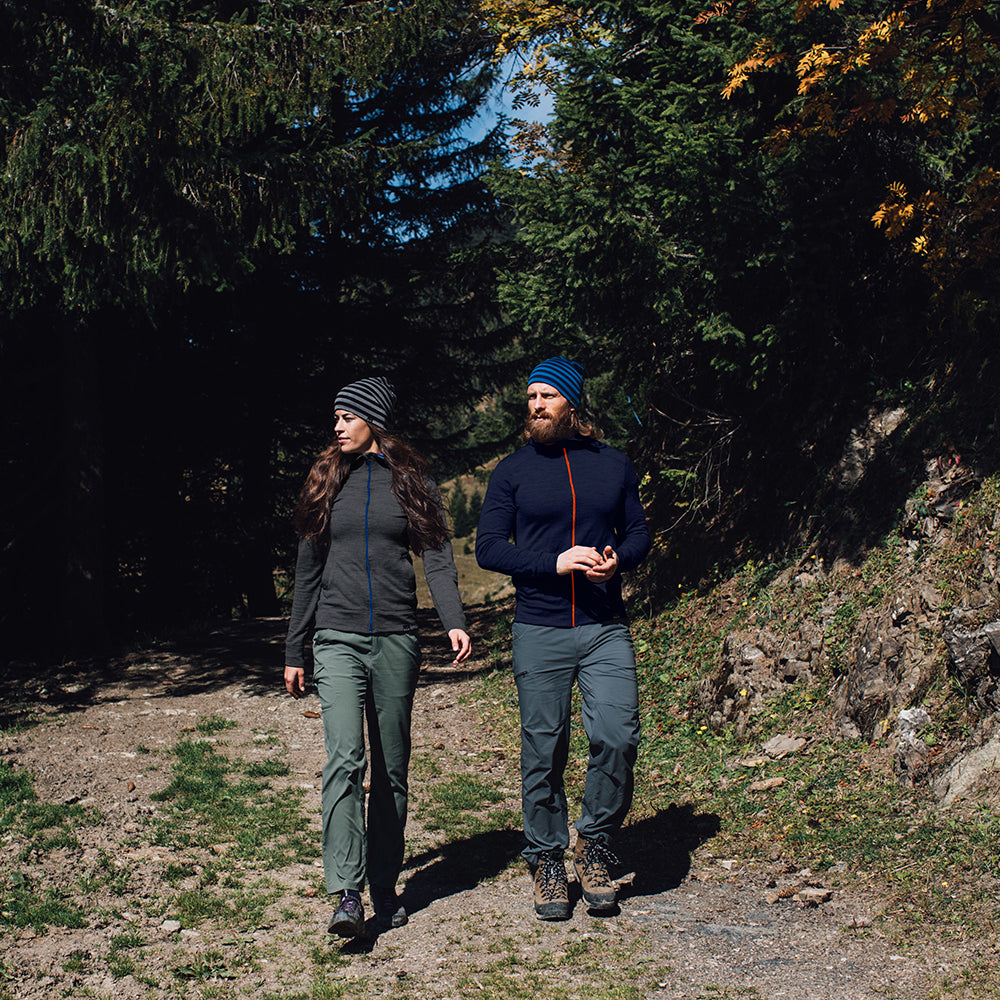 Isobaa | Womens Merino 260 Casual Hoodie (Smoke) | The best in warmth and versatility: Isobaa 260gm midweight Merino wool hoodie. | Model: Jess