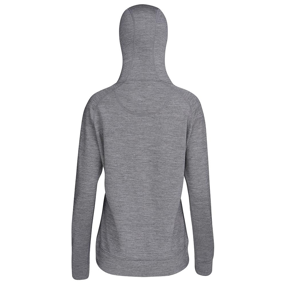 Isobaa | Womens Merino 260 Lounge Hoodie (Charcoal/Orange) | Experience the best in comfort and performance with our midweight 260gm Merino wool pullover hoodie.