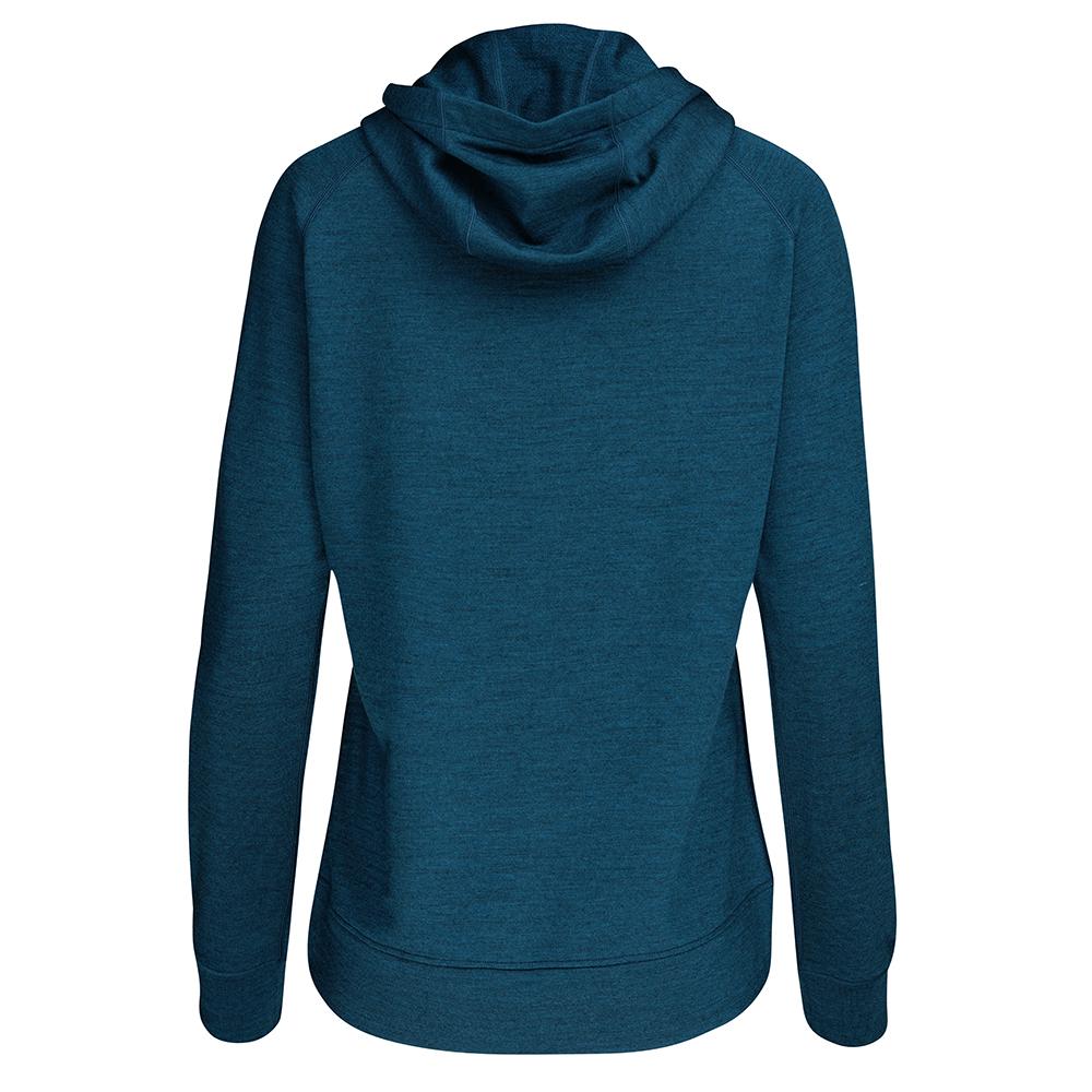 Isobaa | Womens Merino 260 Lounge Hoodie (Petrol/Lime) | Experience the best in comfort and performance with our midweight 260gm Merino wool pullover hoodie.