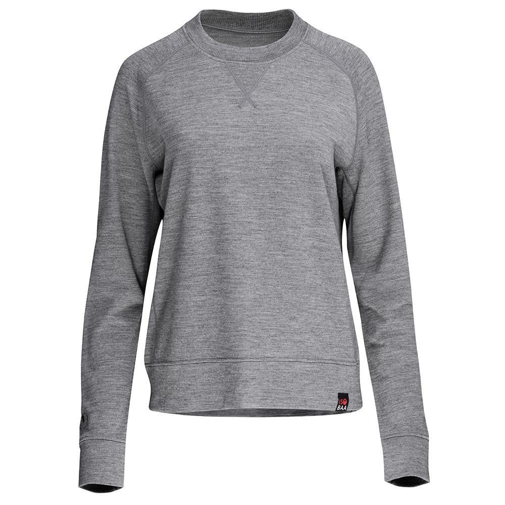 Isobaa | Womens Merino 260 Lounge Sweatshirt (Charcoal) | The ultimate 260gm Merino wool sweatshirt – Your go-to for staying cosy after chilly runs, conquering weekends in style, or whenever you crave warmth without bulk.