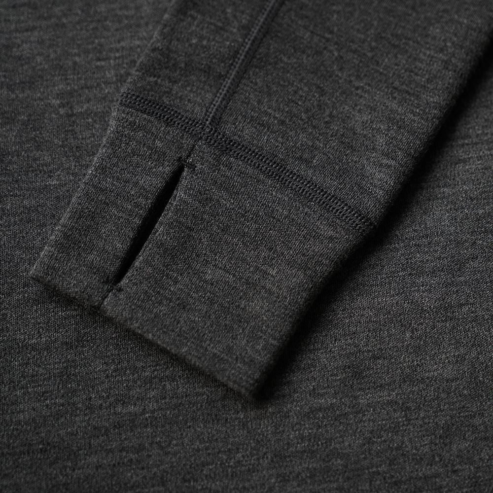 Isobaa | Womens Merino 320 Long Sleeve Half Zip (Smoke/Lime) | Conquer cold trails, blustery commutes, and unpredictable weather with the ultimate Merino wool half-zip top.