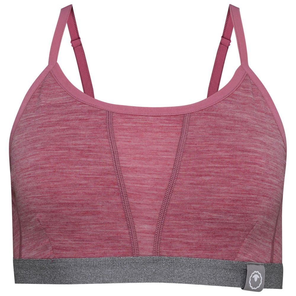 Isobaa | Womens Merino Blend 160 Crop Top (Blush Melange) | Discover the ultimate base layer with Isobaa's Merino blend crop top.