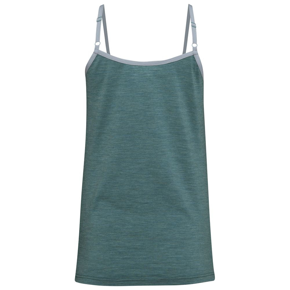 Isobaa | Womens Merino Blend 160 PJ Cami (Sage Melange) | Indulge in cosy evenings and restful nights with Isobaa's Merino blend cami.