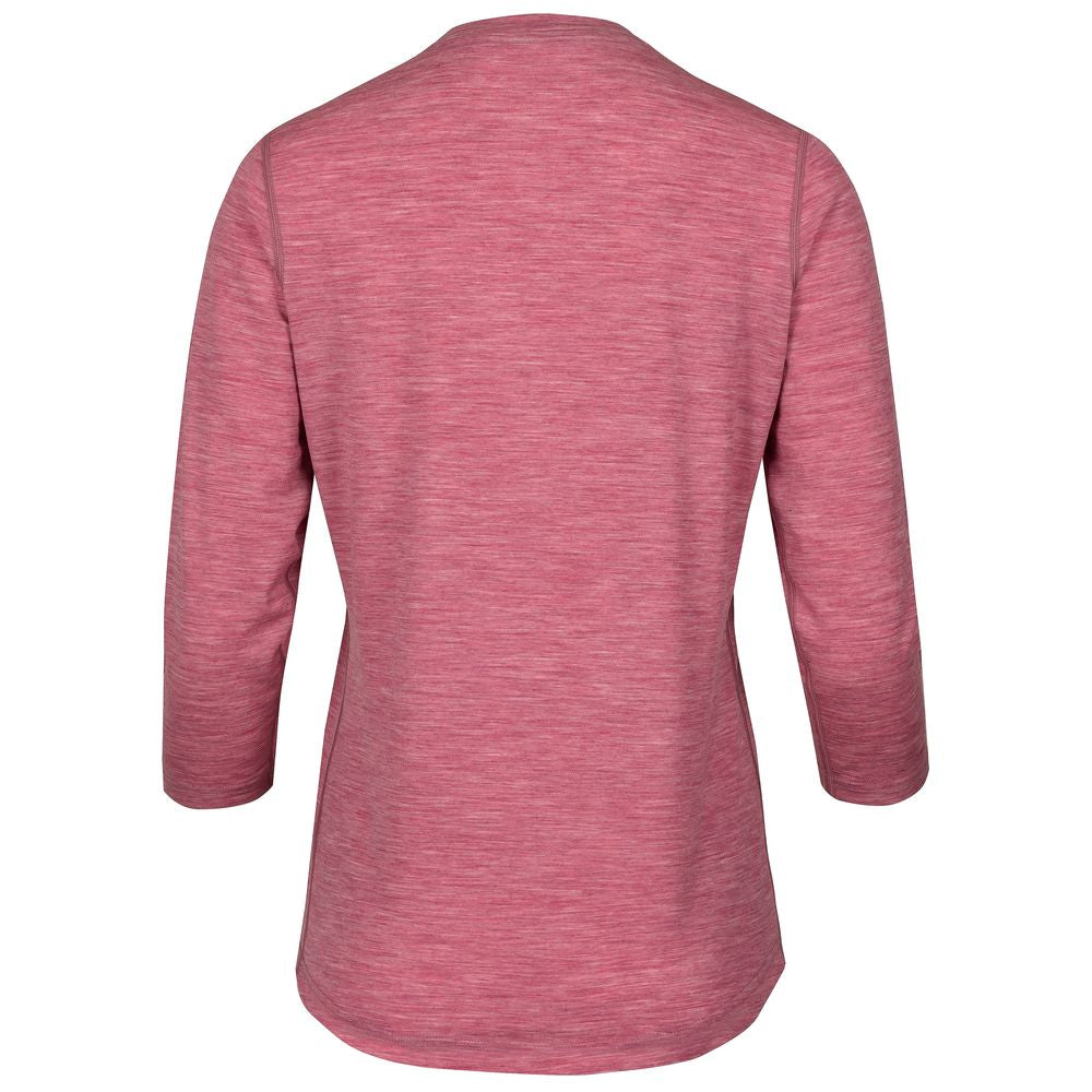 Isobaa | Womens Merino Blend 160 PJ Henley (Blush Melange) | Embrace effortless comfort with Isobaa's Merino blend Henley.