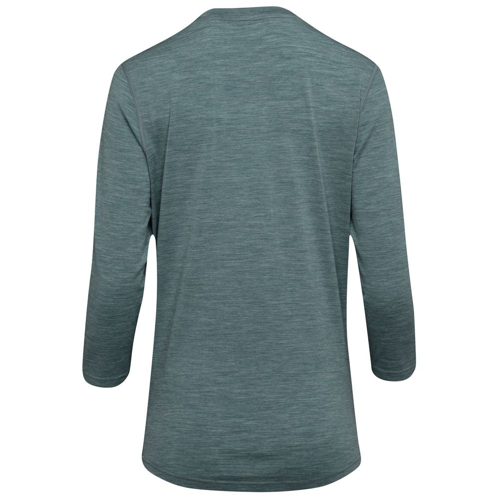 Isobaa | Womens Merino Blend 160 PJ Henley (Sage Melange) | Embrace effortless comfort with Isobaa's Merino blend Henley.