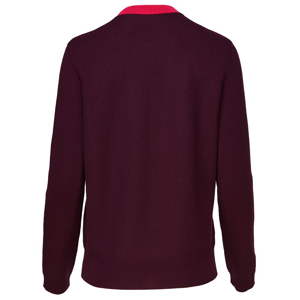 Isobaa | Womens Merino Honeycomb Sweater (Wine/Fuchsia) | The perfect blend of function and elegance in our extrafine 12-gauge Merino wool crew neck sweater.