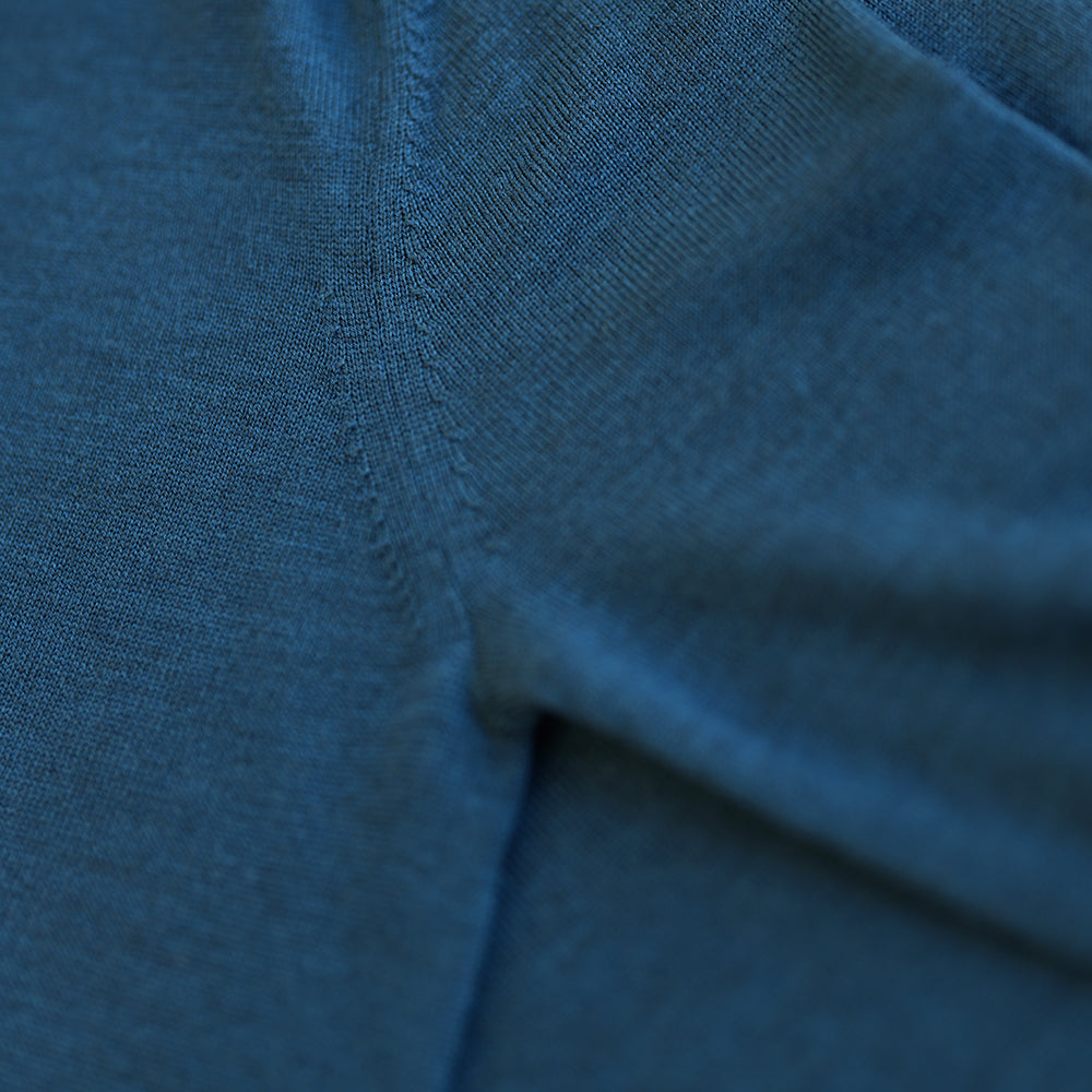 Isobaa | Womens Merino Roll Neck Sweater (Petrol/Sky) | Discover premium style and performance with Isobaa's extra-fine Merino roll neck sweater.