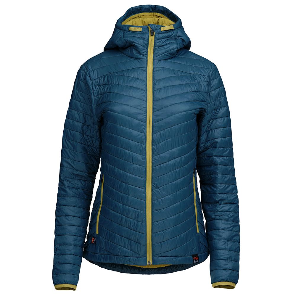 Isobaa | Womens Merino Wool Insulated Jacket (Petrol/Lime) | Innovative and sustainable design with our Merino jacket.