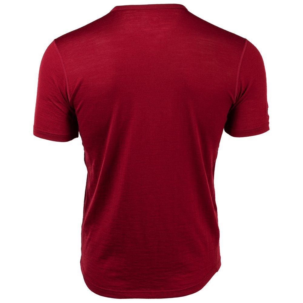 Isobaa | Mens Merino 150 Short Sleeve Crew (Red) | Gear up for performance and comfort with Isobaa's technical Merino short-sleeved top.