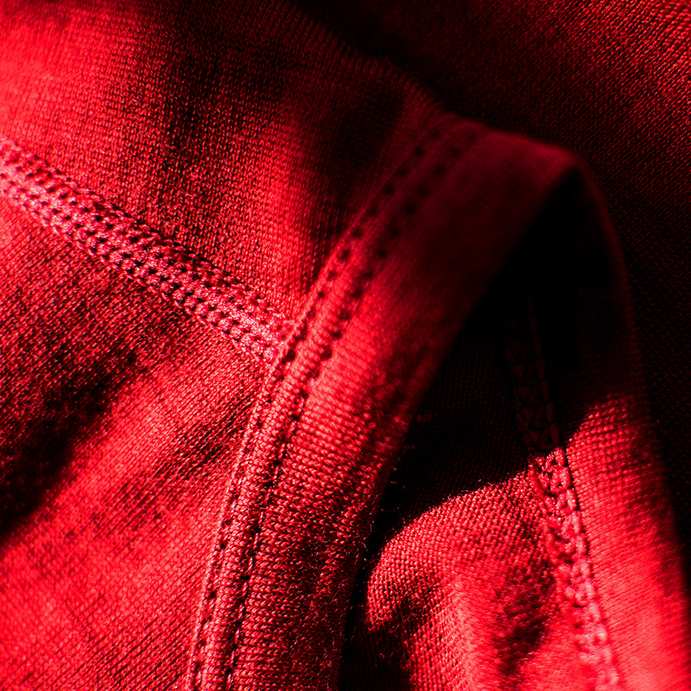 Isobaa | Mens Merino 150 Short Sleeve Crew (Red) | Gear up for performance and comfort with Isobaa's technical Merino short-sleeved top.