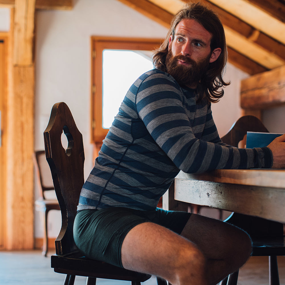Isobaa | Mens Merino 180 Boxers (Forest) | Ditch itchy, sweaty underwear and discover the game-changing comfort of Merino wool boxers. | Model: Craig