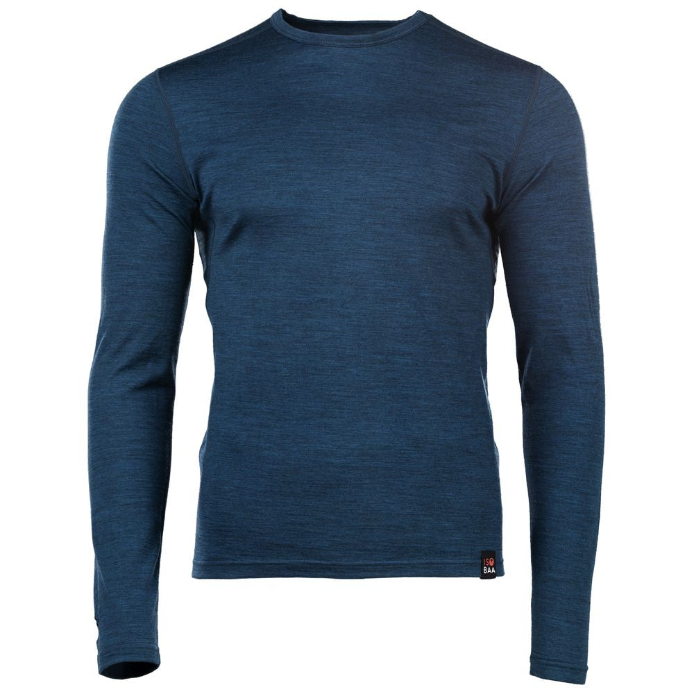 Isobaa | Mens Merino 180 Long Sleeve Crew (Petrol) | Get outdoors with the ultimate Merino wool long-sleeve top.