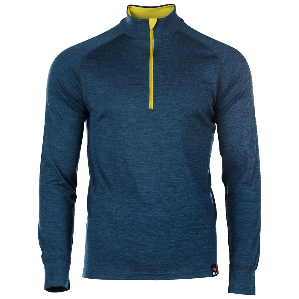 Isobaa | Mens Merino 200 Long Sleeve Zip Neck (Petrol) | Experience the best of 200gm Merino wool with this ultimate half-zip top – your go-to for challenging hikes, chilly bike commutes, post-workout layering, and unpredictable weather.