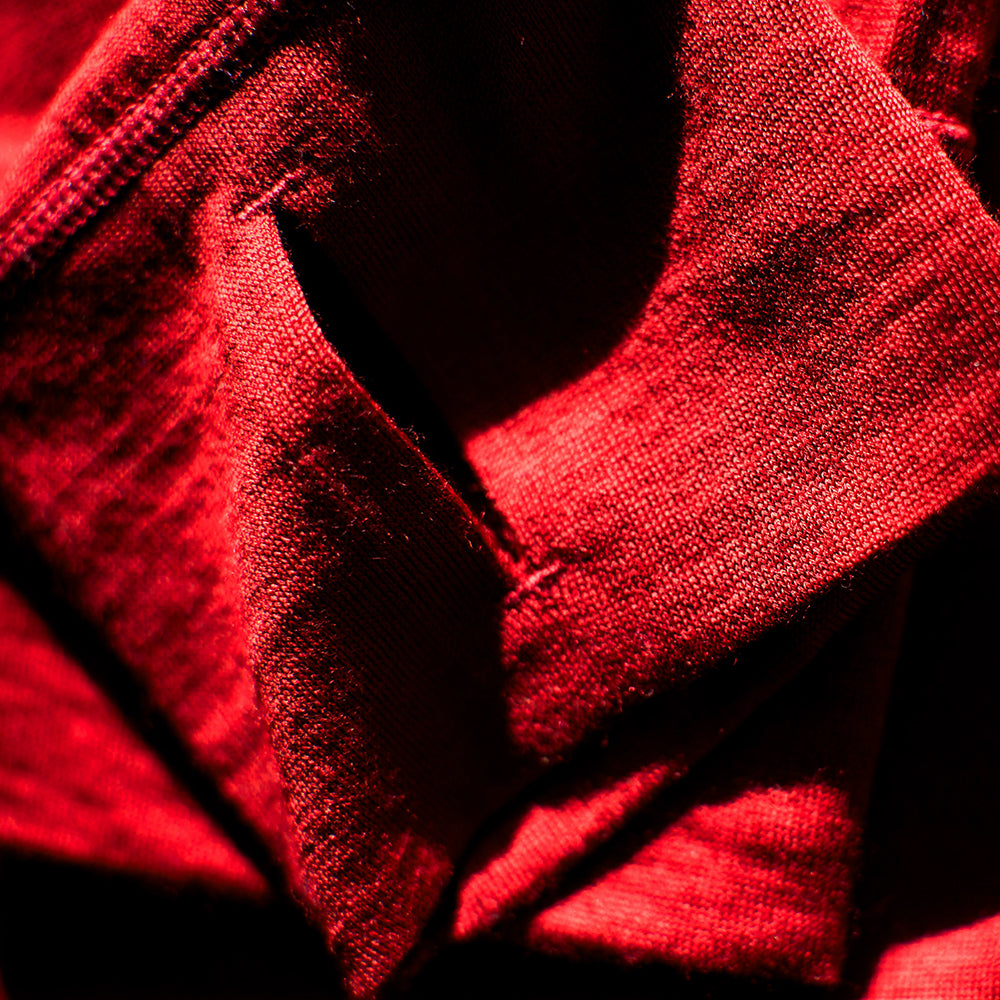 Isobaa | Mens Merino 200 Zip Neck Hoodie (Red) | The ultimate 200gm Merino wool hoodie.