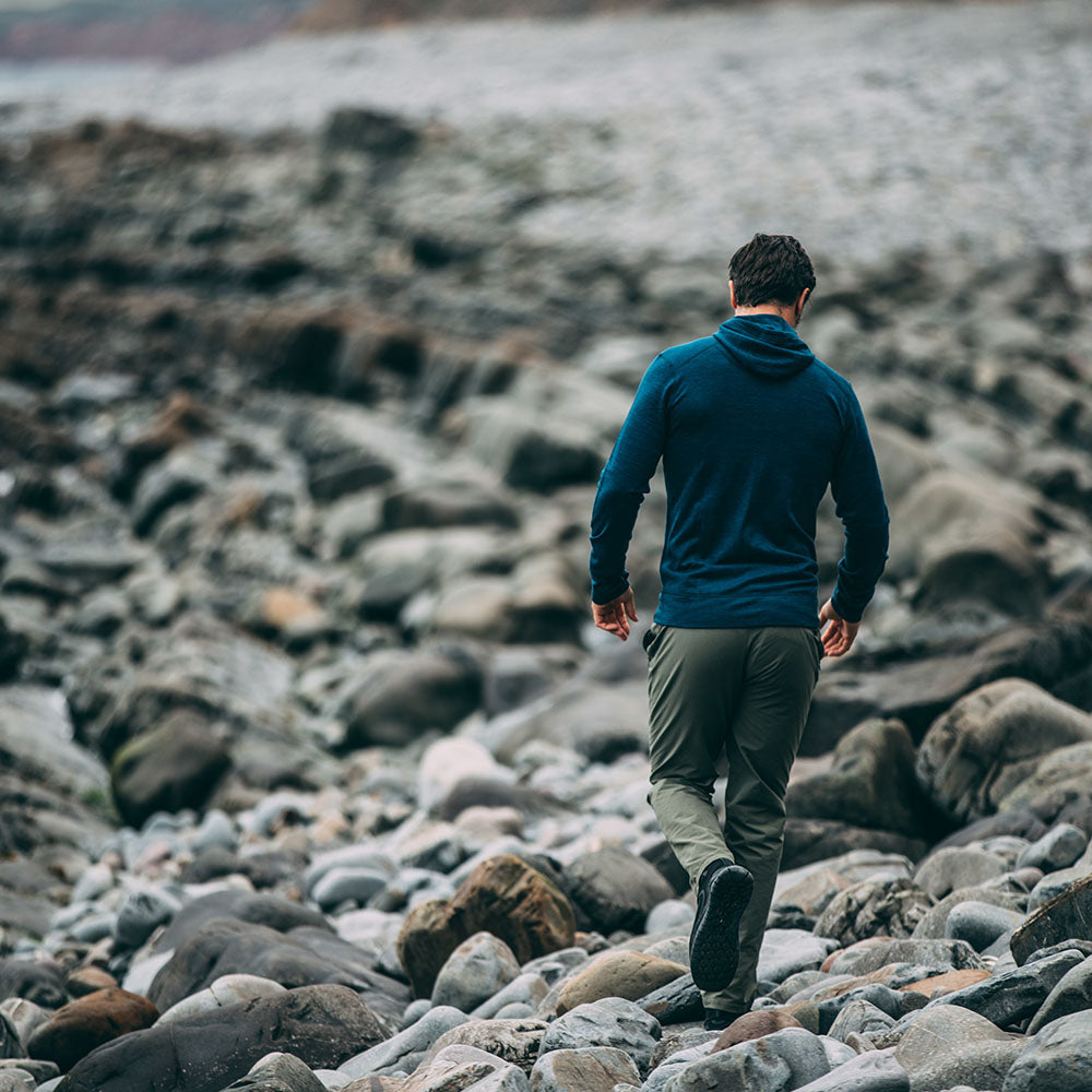 Isobaa | Mens Merino 260 Casual Hoodie (Petrol) | The best in warmth and versatility: Isobaa 260gm midweight Merino wool hoodie. | Model: Duncan