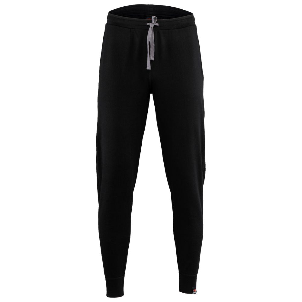 Isobaa | Mens Merino 260 Lounge Cuffed Joggers (Black/Smoke) | Discover unparalleled comfort and versatility with our luxurious 260gm Merino wool lounge joggers.