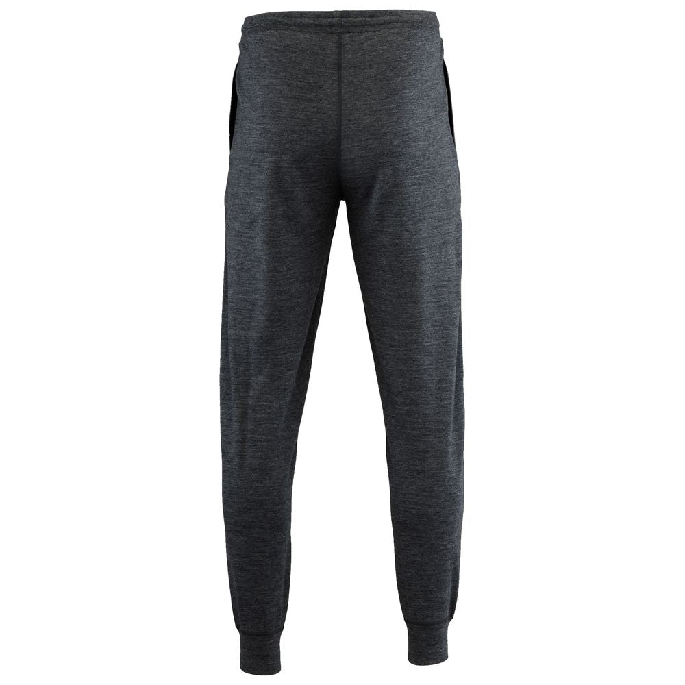 Isobaa | Mens Merino 260 Lounge Cuffed Joggers (Smoke/Black) | Discover unparalleled comfort and versatility with our luxurious 260gm Merino wool lounge joggers.