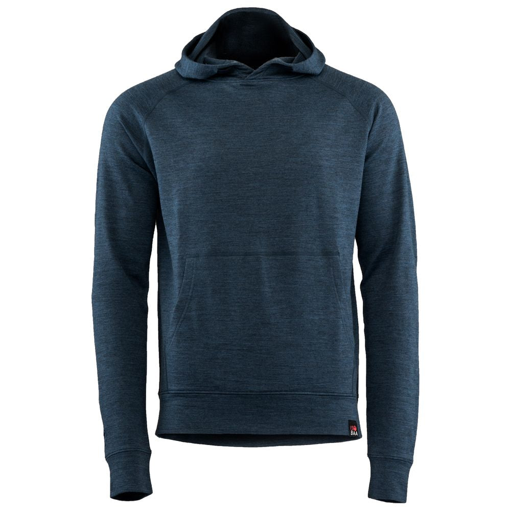 Isobaa | Mens Merino 260 Lounge Hoodie (Denim/Navy) | Experience the best in comfort and performance with our midweight 260gm Merino wool pullover hoodie.