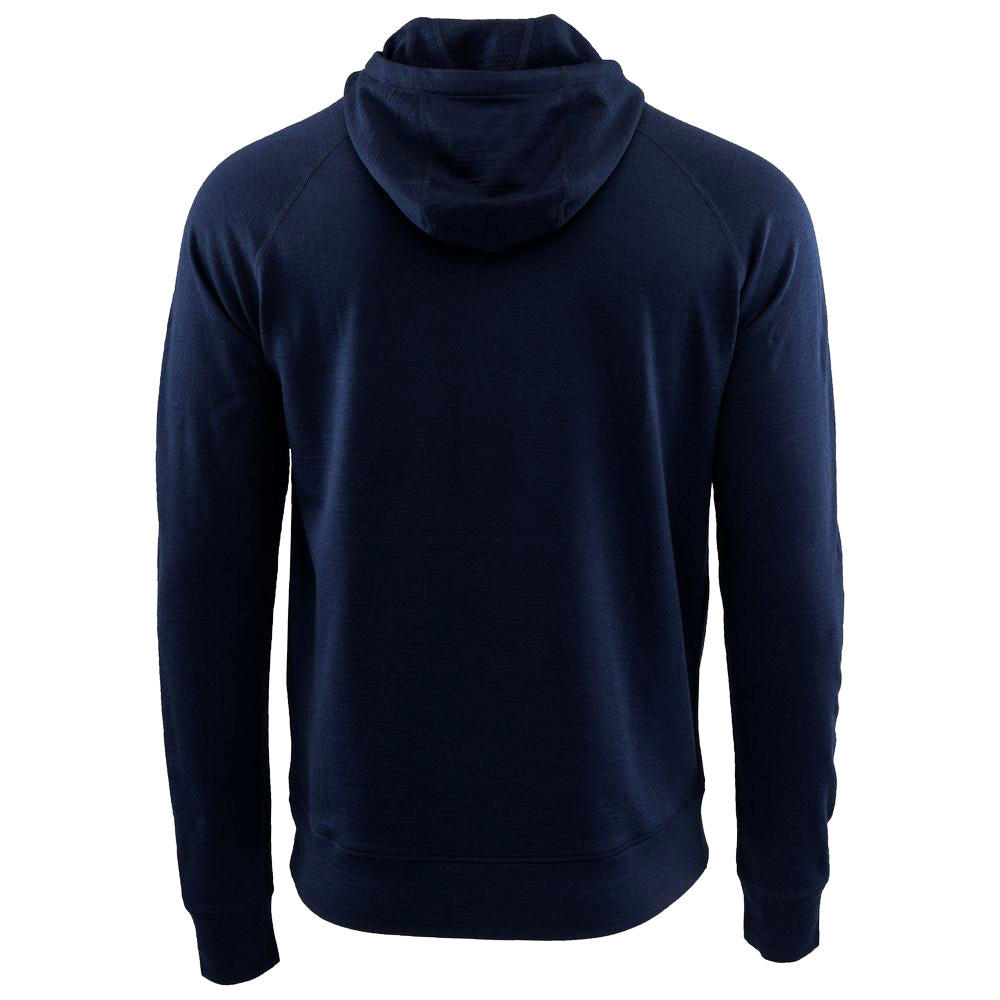 Isobaa | Mens Merino 260 Lounge Hoodie (Navy/Smoke) | Experience the best in comfort and performance with our midweight 260gm Merino wool pullover hoodie.