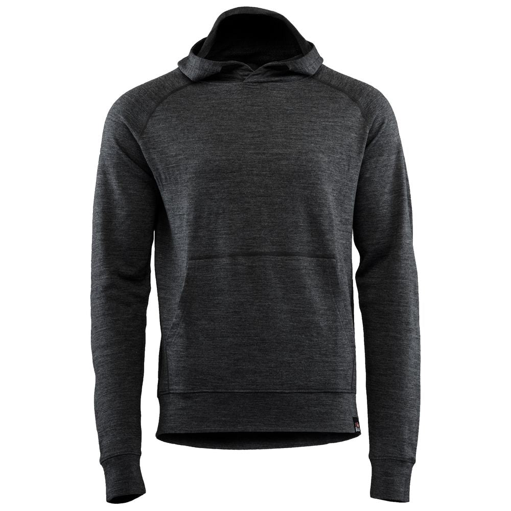 Isobaa | Mens Merino 260 Lounge Hoodie (Smoke/Black) | Experience the best in comfort and performance with our midweight 260gm Merino wool pullover hoodie.