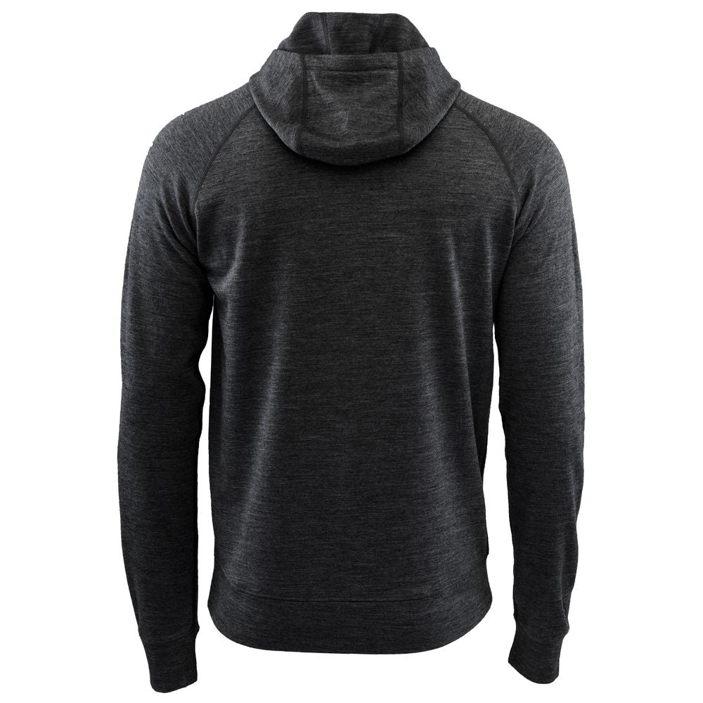 Isobaa | Mens Merino 260 Lounge Hoodie (Smoke/Black) | Experience the best in comfort and performance with our midweight 260gm Merino wool pullover hoodie.