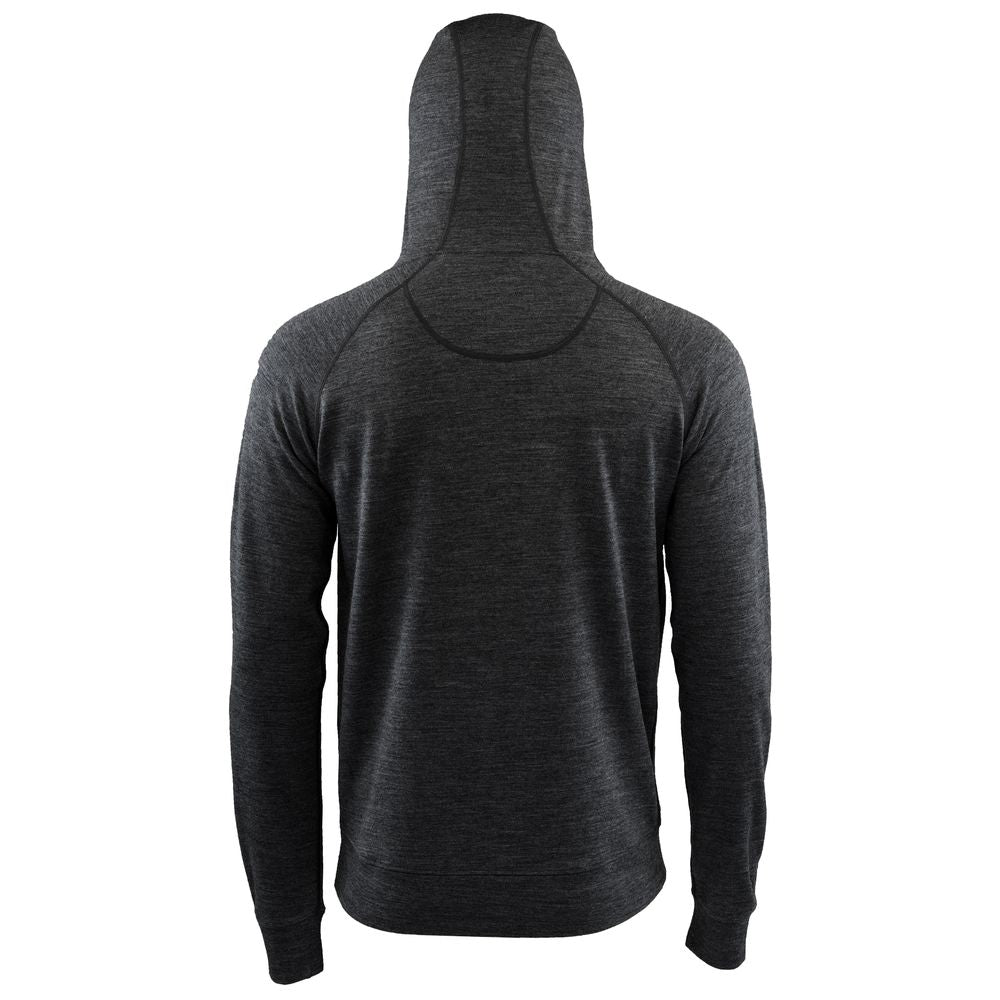Isobaa | Mens Merino 260 Lounge Hoodie (Smoke/Black) | Experience the best in comfort and performance with our midweight 260gm Merino wool pullover hoodie.