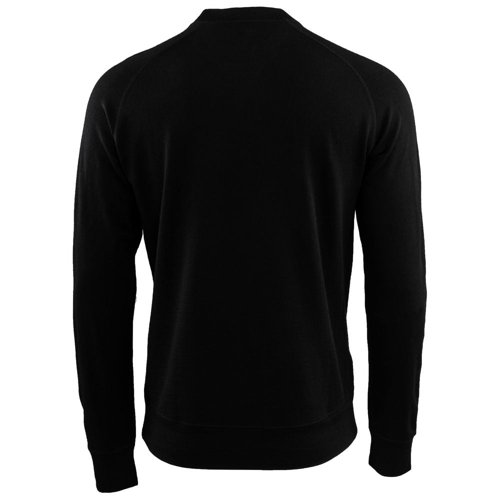 Isobaa | Mens Merino 260 Lounge Sweatshirt (Black) | The ultimate 260gm Merino wool sweatshirt – Your go-to for staying cosy after chilly runs, conquering weekends in style, or whenever you crave warmth without bulk.