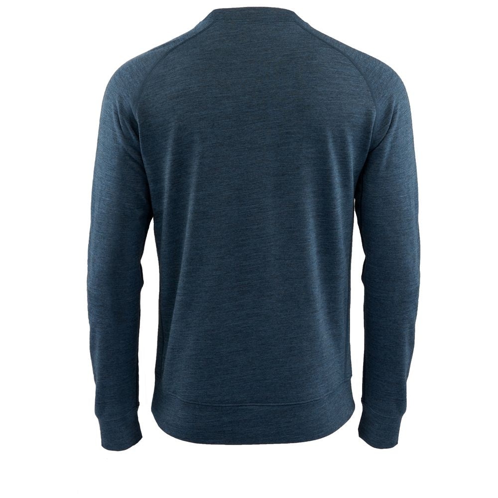 Isobaa | Mens Merino 260 Lounge Sweatshirt (Denim) | The ultimate 260gm Merino wool sweatshirt – Your go-to for staying cosy after chilly runs, conquering weekends in style, or whenever you crave warmth without bulk.