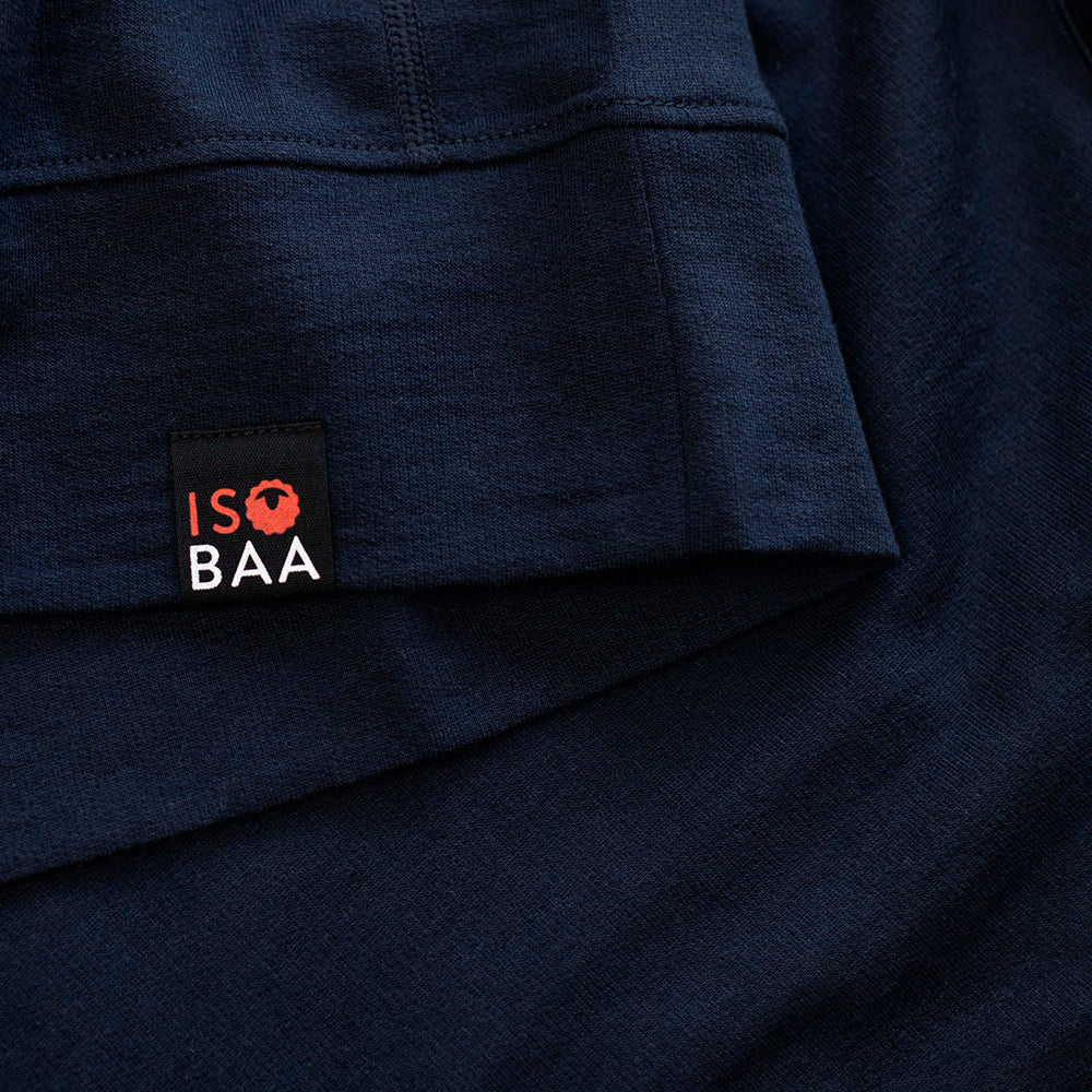 Isobaa | Mens Merino 260 Lounge Sweatshirt (Navy) | The ultimate 260gm Merino wool sweatshirt – Your go-to for staying cosy after chilly runs, conquering weekends in style, or whenever you crave warmth without bulk.